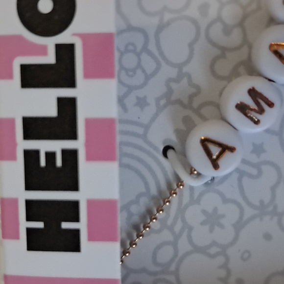 Hello Kitty Personalize Name Words Letter Beads Necklace NIB - Picture 9 of 11